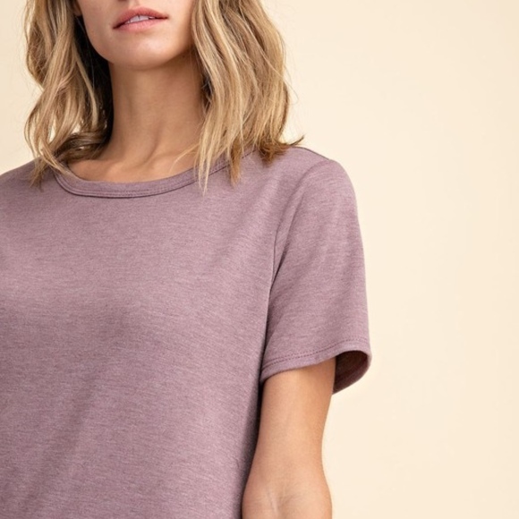 Light Plum T-shirt Dress - Picture 3 of 6